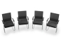 Four conference chairs Visitor chairs Marina stackable next to each other