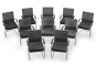 Ten conference chairs Visitor chairs Marina stackable next to each other