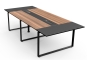 ANJA 280i-360i conference table grey-walnut brown in perspective