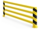 Collision protection crash barrier, 1930 mm long 800 mm high in perspective