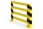 Collision protection crash barrier, 930 mm long 800 mm high in perspective