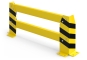 Collision protection crash barrier, 930 mm long 400 mm high in perspective