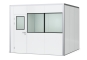 Warehouse office / prefab office PREFAB-9, 2 windows, 1 door (9 wall panels, 3 ceiling panels) 