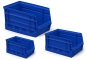 Open fronted storage box combination package blue RAL 5017 consisting of 8.5l, 15l, 30l boxes
