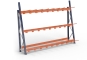 Vertical shelving with divider arms