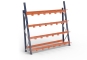 Vertical shelving with divider arms