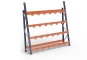 Vertical shelving with divider arms