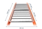 2.200 mm steel mesh shelf for storage rack LR2000 / 800 mm deep / 25 mm high 