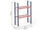 Pallet rack dimensioned with wire mesh support