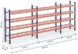 Pallet rack dimensioned with wire mesh support