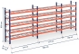 Pallet rack dimensioned with wire mesh support