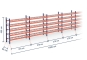 Pallet rack dimensioned with wire mesh support