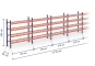 Pallet rack dimensioned with wire mesh support