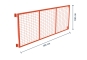 Pallet rack mesh rear wall
