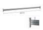 360 cm galvanised single beam for pallet rack PR9000F / compartment load capacity 2.200 kg 