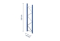 3,5 m upright for pallet rack PR4500 / 110 cm deep / unit load capacity 9.000 kg 