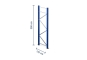 3 m upright for pallet rack PR4500 / 110 cm deep / unit load capacity 9.000 kg 