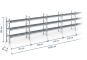 Galvanised pallet rack with grating dimensioned