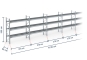 Galvanised pallet rack with grating dimensioned