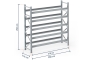 Galvanised pallet racking without shelves, dimensioned