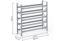 Galvanised pallet racking without shelves, dimensioned