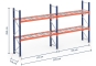 Pallet rack dimensioned with wire mesh support