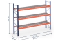 Pallet rack dimensioned with grating