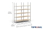 2 m heavy duty shelf FB200 / 30 cm deep / 2 m high / 5 levels / rack layer Wood / compartment load capacity 200 kg 