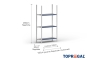 1 m heavy duty shelf FB200 / 30 cm deep / 2 m high / 3 levels / rack layer Steel / compartment load capacity 200 kg 