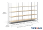 4 m heavy duty shelf FB200 / 50 cm deep / 3 m high / 4 levels / rack layer Wood / compartment load capacity 200 kg 