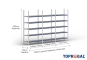 3 m heavy duty shelf FB200 / 50 cm deep / 2,5 m high / 5 levels / rack layer Steel / compartment load capacity 200 kg 