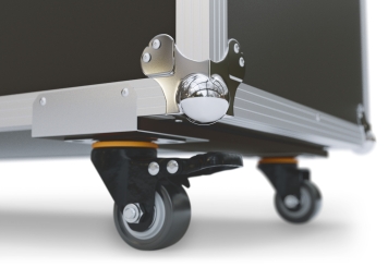 Mobile digital display totem DKS-LED65 incl. transport box, 65 in display, Android 13, Black, 870 mm x 450 mm x 1.555 mm, TecMaschin 