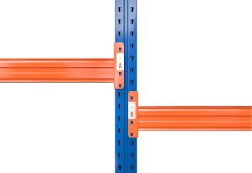 24,3 m pallet racking PR15000 / 110 cm deep / 2 m high / 4 levels / rack layer Wood 