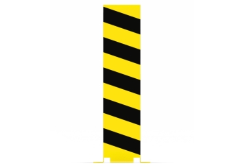 U-profile crash protection/collision protection for pallet racks, 800 mm tall / 195 mm wide + 4 bolt anchors 