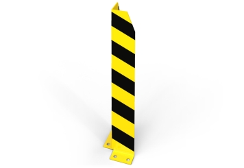 L-profile crash protection/collision protection for pallet racks, 800 mm tall / 120 mm wide + 4 bolt anchors 