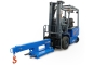 Crane arm for forklift truck, max. load 2500 kg, an application example with a view of the left forklift truck side