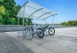 Bicycle shelter set up, application picture