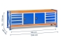MFW1000 workbench with tool cabinet and multiplex top, customised