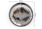 360° panoramic mirror dimensioning, width 80 cm, depth 24 cm, material thickness 2 mm