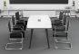 Conference table SOFIA200 White + 6 MARINA chairs 
