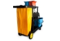 Side view of RWW4 cleaning trolley with mop press