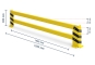 Safety barrier with dimensioning Height 400 mm, total length 1930 mm, length between feet 1690 mm, width of barrier 80 m