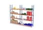 Storage rack with steel shelf