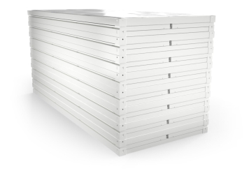 Mobile folding container, office container FALTFIX, B-goods, 2.520 mm x 5.920 mm x 2.650 mm 