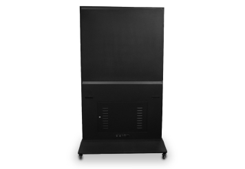 Mobile digital display totem DKS-LED65 incl. transport box, 65 in display, Android 13, Black, 870 mm x 450 mm x 1.555 mm, TecMaschin 