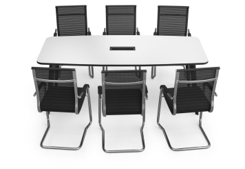 Conference table SOFIA200 White + 6 MARINA chairs 