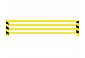 Collision protection, crash protection rail, 3.600 mm long, 800 mm tall 