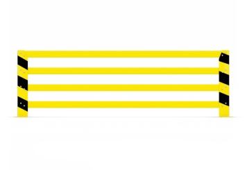 Collision protection, crash protection rail, 2.530 mm long, 800 mm tall 