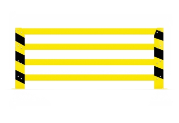 Collision protection, crash protection rail, 1.930 mm long, 800 mm tall 