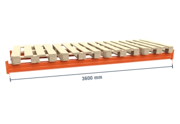 360 cm single beam for pallet rack PR15000 / compartment load capacity 4.000 kg 